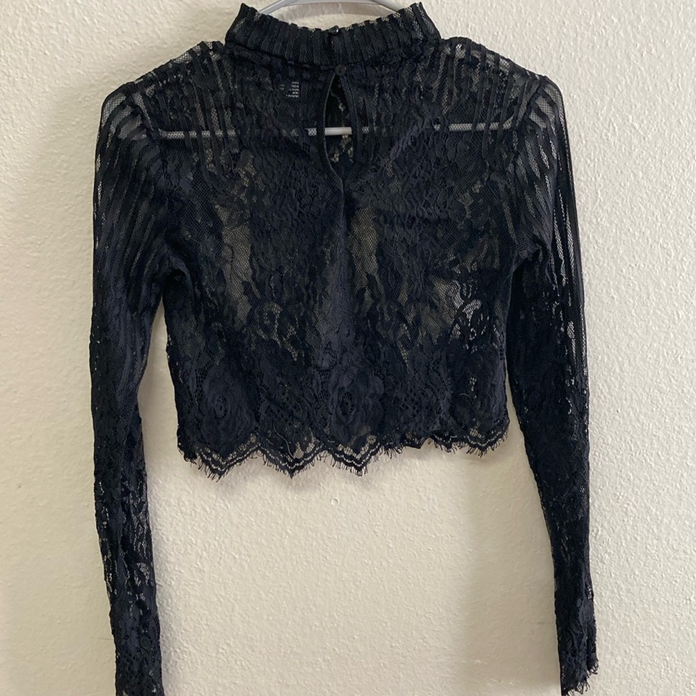 Elegant Black Lace Top